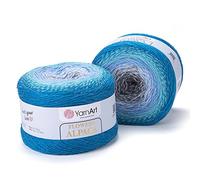 1 x Yarn Flowers Alpaca 20% Alpaca 80% Acrylic Weight 250g Length 940m (1028 Yards) Multicolor Rainbow, 40 Colours (429)