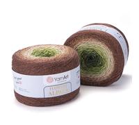1 x Yarn Flowers Alpaca 20% Alpaca 80% Acrylic Weight 250g Length 940m (1028 Yards) Multicolor Rainbow, 40 Colours (425)