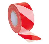 1 x Yuzet Barrier Warning Tape Non Adhesive Red/White 75mm x 500m Durable Polythene Barrier Tape, Suitable for Cordoning Off Areas, Security and Construction Areas