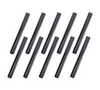 1"x12" Black Painted Iron Pipe, Home TZH 10 Pack Threaded Black Metal Pipe Nipple for DIY Project/Furniture/Shelving Decoration (10, 12")