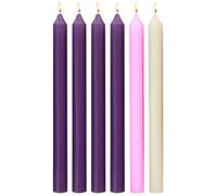 1"x12" Christmas Advent Candles - Set of 6