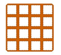 1”x16 Scalloped Shape Square Multi Cutter
