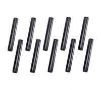 1"x8" Black Painted Iron Pipe, Home TZH 10 Pack Threaded Glossy Black Metal Pipe Nipple for DIY Project/Furniture/Shelving Decoration (10, 8")