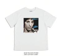 (1, XXL) 2025 Rock East Street Band Bruce Springsteen Printed T-shirt Pure Cotton Men and Women's High Quality Luxury Brand Selling