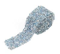 1 Yard 30Mm Diamond Mesh Wrap Roll Crystal Rhinestone Sequin Ribbon For Party Decor And Crafting Projects