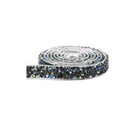 1 Yard Glitter Black Resin Rhinestone Ribbons 10mm Self Adhesive Bling Rhinestone Trim Roll,Resin Diamond Strips for Glitter DIY