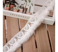 1 Yard Pleated Gathered Mesh Lace Ruffle Trim Ribbon Imitation Pearl Beading Applique Wedding Bridal Dress Sewing Craft Clothes Decoration Mesh Lace Ruffle Trim Ribbon Butterfly Applique On
