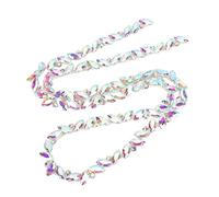 1 Yard Rhinestone Chain, AB Crystal Rhinestone Applique Beaded Chain Patch Sewing Trim Fringe Embellishment for Clothing Shoes Jewelry Accessories(AB Color)