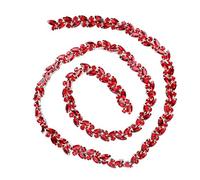 1 Yard Rhinestone Crystal Chain,Red Diamante Trim Rhinestone Beaded Ribbon,1.5cm/0.59inch Width Artificial Gem Stone Beaded Sew on Applique Chain Embellishment DIY Sewing Accessories