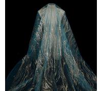 1 Yard Sequin Texture Mesh Fabric For Fashion Design Projects Costume Development Event Styling Craft Supplies And Decorative Sewing Applications(Green)