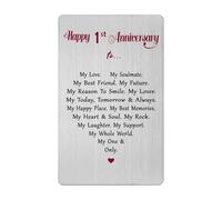 1 Year Anniversary Card for Men Women Him Her- Romantic 1st One First Anniversary Keepsake Gifts for My Love