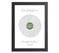 1 Year Anniversary Custom Wedding Gift, Our First Dance Wedding Print/Poster For Husband Or For Wife, Romantic Present Ideas For Anniversary, Birthday, Valentines Day, Christmas Framed Or Unframed