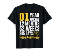 1 Year of Married - Funny 1st Wedding Anniversary T-Shirt