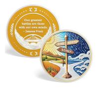 1 Year Sobriety Coin Road Signs Reborn from Storm AA Recovery Chip Token | Sober Gift for Year Recovery with Road Sign and Rebirth Design for AA NA Meetings Milestones Encouragement Support