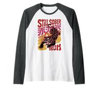 1 Year Still Sober Bruh Tiger AA Mom Sobriety Yoga Gangster Raglan Baseball Tee