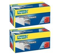 Rapid 24/8+mm Super Strong Staples, For Stapling up to 50 Sheets, Use with Desktop Staplers and Pliers, Galvanised Wire, Box of 5000, 24860100