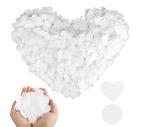 10,000 Pcs Heart Shaped Biodegradable Confetti White Confetti for Weddings | Biodegradable Heart & Circle Party Decorations | Eco-Friendly Shower Scatter For Wedding, Valentines, Christmas