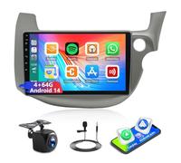 10.1" 4+64G Android 14 Car Radio Stereo Upgrade for Honda Fit/Jazz 2007-2014 RHD with Wireless Carplay Android Auto Touch Screen 2Din Car Radio Sat GPS Nav WiFi Bluetooth FM RDS SWC Backup Camera