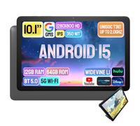 10.1 inch Android 15 Tablet,RAM 12GB,ROM 64GB(Up to 1TB), 1280x800 Resolution, WiFi 5/Bluetooth 5, Dual Speakers, 5MP+5MP, Parental Control, 5000mAh,10+ inch Google tablets 2025,10 inch Android Tablet