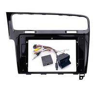 10.1 Inch Car Radio Fascias Frame For VW For Golf 7 2013-2019 Stereo Panel Dashboard Installation Trim GPS DVD Accessory(Black LHD CABLE)