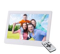 10.1 inch Digital Photo Frame 1280 * 800IPS Electronic Photo Frames Slide Show with Photo Music Video Calendar Alarm Function for Families&friends (White)