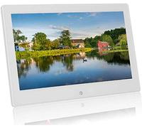 10.1-inch Digital Photo Frame, HD IPS Display, with Sensor, with Remote Control, Supports USB and SD Card Photo Frame (White)