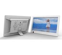 10.1-inch Digital Photo Frame, LED High-definition Narrow Frame, Intelligent Human Body Sensing Full-view Electronic Photo Frame (White)