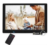 10.1 Inch Digital Picture Frame with 32GB USB Flash Drive, KECAG 1920x1080 HD IPS Screen Digital Photo Frame, Motion Sensor, Video, Music, Share Moments via SD Card or USB, with Remote Control, Black