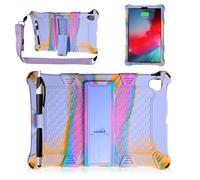 10.1 Inch Kids Tablet Case, Shockproof Silicone Protective Case for P30HD / M40 SE, with Shoulder Strap, Stand and Pen Holder, Purple