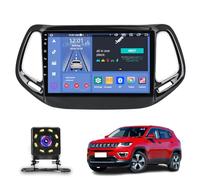 10.1 inch Multifunctional Car Screen for Jeep Compass 2016-2018, Android Car Radio Stereo, Touch Screen Auto Navigation System with Carplay GPS WiFi Bluetooth FM Mirror Link(Size:Octa Core 4+64G)