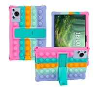 10.1 inch Silicone Case for ROWT A10 Tablet,Soft and Lightweight Universal Protective Cover for aiprotablet C20e/Moderness MB1001/Callsky-Tab 10.1 inch Tablets (Colorful Pink)