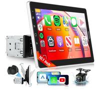 10.1 inch Single Din Detachable Car Stereo with AM/FM/RDS Wireless Carplay Android Auto,Hodozzy Touchscreen Single Din Radio with Youtube Bluetooth EQ SWC Backup Camer USB/TF Card/Aux Ports