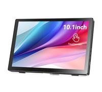 10.1 Inch Touch Portable Monitor IPS Screen 1366x768P 60Hz 400 Brightness 99% sRGB HDMI USB-C Monitors Switch for Xbox PS3/4/5 Laptop Compatible with Raspberry Pi, Mini Touch Screen