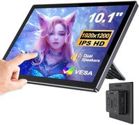 10.1 Inch Touchscreen for Raspberry Pi,5-Point,1920*1200 (inky black) | HDMI,Type-C,Quick response,Dual-Speaker,16:10,178°viewing angle,500nits,1500:1,VESA,72%NTSC,IPS
