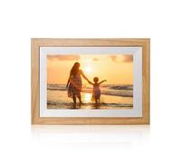 10.1 Inch WiFi Digital Photo Frame, 800 * 1280 Screen Resolution, Built-in 16GB Memory, Auto-Rotate, Gift for Families&friends (solid wood frame)