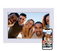 10.1 inch WiFi Digital Picture Frame, 1920 * 1200 IPS Touch Screen HD Display Smart Digital Frame with 16GB Storage, Auto-Rotate, Share Photos and Videos via Frameo app(White)