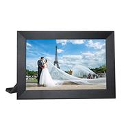 10.1 Inch WiFi Digital Picture Frame, HD IPS Touchscreen, Natural Wood Frame, 16GB Storage, Auto-Rotate and Wall Mountable, Easy Setup,