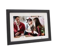 10.1 Inch WiFi Digital Picture Frame, Smart Cloud Electronic Photo Frame with 1280x800 Full View Touch Screen Built in Speaker Easy Setup to Share Photos Videos Remotely via Ap