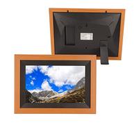 10.1 Inch WiFi Digital Picture Frame, Smart Digital Photo Frame with 12G Storage, IPS HD Touch Screen, Easy Share Photos or Videos via APP for Home Decor Gift, Brown(UK) Double the comfort