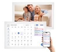 10.1 Inch WiFi Touch Screen Family Digital Calendar, Multi-User Shared Daily Weekly Planner, Wall Mountable Smart Photo Frame with Auto Brightness, 32GB Storage for Home Family Schedule Management