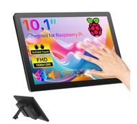 10.1" Raspberry Pi Touchscreen Monitor with Case, Raspberry Pi Screen 1920 x 1200 FHD IPS 10-Point Touch Screen for Raspberry Pi 5/4/3/Zero HDMI USB-C Portable Pi Screen with Kickstand VESA Speakers