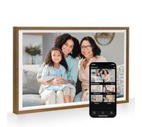 10.1" WiFi Wood Texture Digital Picture Frame - Smart Digital Photo Frame HD IPS 1280x800p Screen, 64GB+8GB Free Cloud Storage, Auto-Rotate Wall/Desk, Wedding, Share Photos Instantly via App