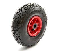 10" 10 Inch Complete Pneumatic Wheel With Tyre Heavy Duty For Wheelbarrow 250mm Bent Schrader Valve