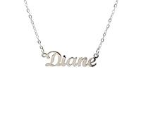 10:10 Personalized Name Necklace for Women - Shiny and Custom Stainless Steel Pendant, Adjustable Chain- Made in Italy