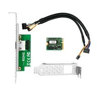 10/100/1000Mbps Gigabit Ethernet PCI Express NIC Network Card, with Intel I210 Chip,RJ45 Copper Single-Port,M.2 A+E Key Connector, Compare to Intel I210-T1 Support Windows Server/Windows, Linux
