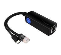 10/100 / 1000Mbps USB Type C Active Gigabit PoE Splitter 5V IEEE802.3af Power Over Ethernet for 4 4B Power Over Ethernet Injector Splitter Camera Adapter