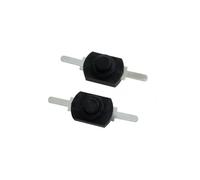 10/100/200PCS 12 * 8MM 30V 1A On Off Mini Push Button Switch for Electric Torch 1208YD Self Locking(Black,10 Pcs)