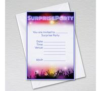 10-100 Pack of Surprise Birthday Party Invitations with Envelopes: Surprise Party Invites (Pack of 20 Blue with Envelopes)