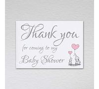 10-100 Pack of Thank You for Coming to My Baby Shower Cards Postcards Notes Envelopes A6 Thankyou Favours Girls Boys Unisex Cute Elephant Design (Pack of 10 Without Envelopes)