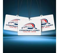 10-100 Pcs Personalised Car Air Freshener with Picture - Custom Photo/Logo/QR Code/Text, Bulk Promotional Gifts for Business Branding Events (A4-Horizontal rectangle)